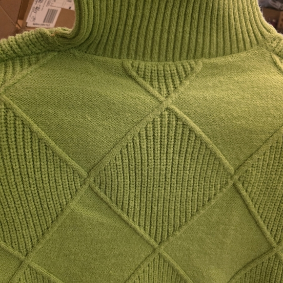 Green Textured Knit Sweater - Picture 1 of 3